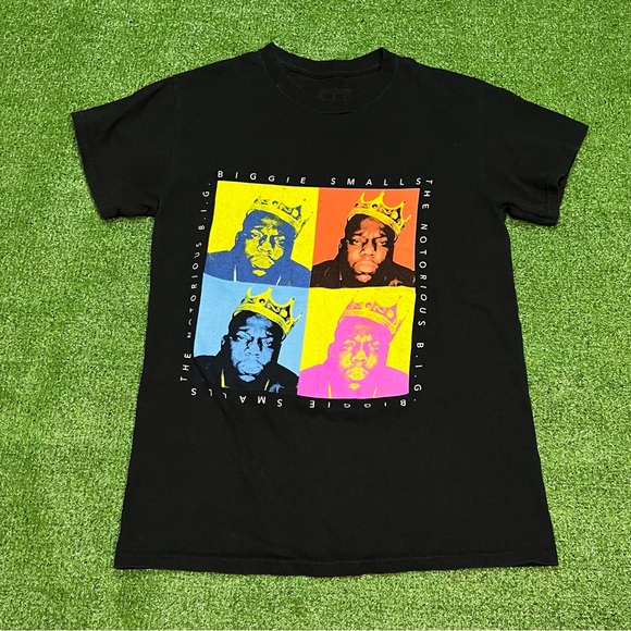 Retro Biggie Smalls Andy Warhol Style Rap Tee Sm - Picture 1 of 4